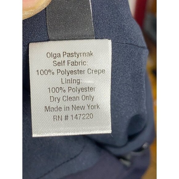 Olga Pastyrnak Womens Gown Dress Blue Backless Sleeveless Spaghetti Strap‎ 2 New - Picture 9 of 10